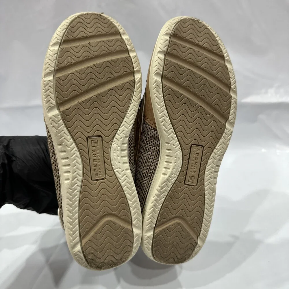 Sperry Shoresider Girls US 13 M Brown Moc Toe Slip On Comfort Boat Shoe EBS2774